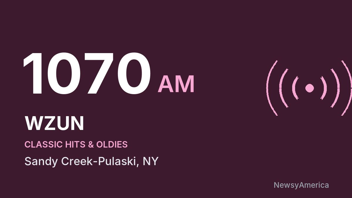 WZUN 1070 AM – Sandy Creek-Pulaski
