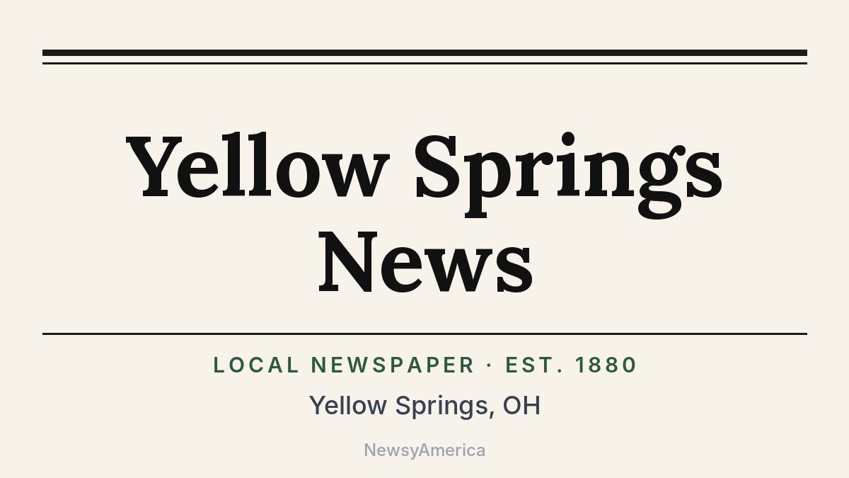 Yellow Springs News – Ohio