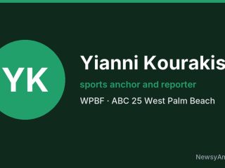 Yianni Kourakis, sports anchor and reporter, WPBF