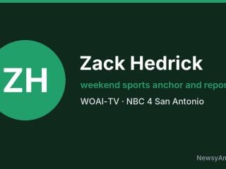 Zack Hedrick, weekend sports anchor and reporter, WOAI-TV
