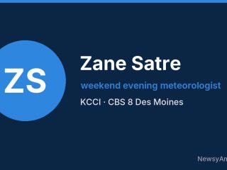 Zane Satre, weekend evening meteorologist, KCCI